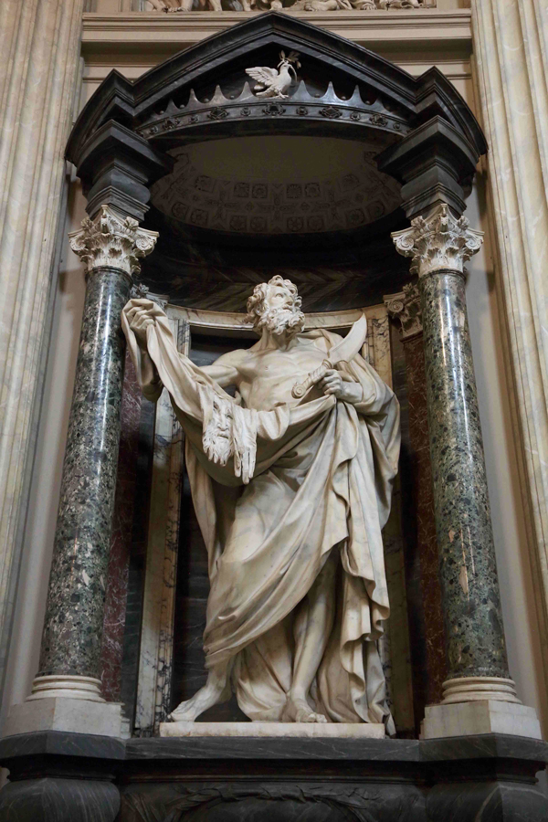Statue de Saint-Barthélémy, cathédrale Saint-Jean de Latran, Rome.
